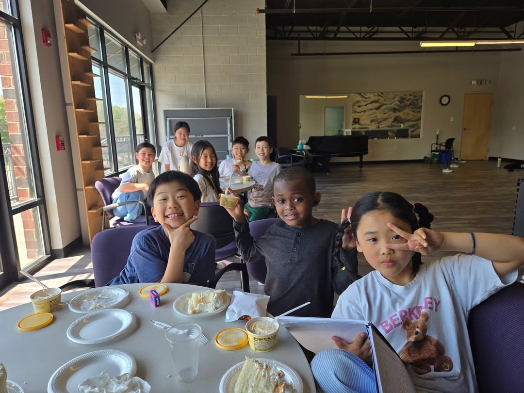 Students at a table